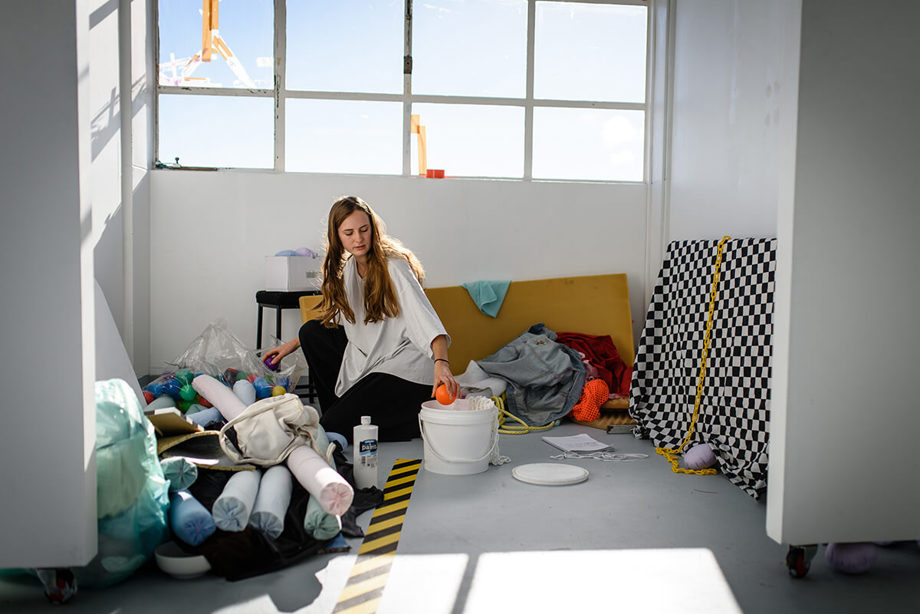 In the Fine Arts studio Fine arts studio.